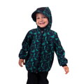 detská softshellová bunda Jožánek s kapucňou zelená, maskáčová, army
