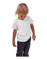 biele detské tričko s krátkym rukávom Jožánek, jednofarebné, pružné, bavlnené