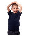 tmavomodré detské bavlnené tričko s krátkym rukávom Jožánek, jednofarebné