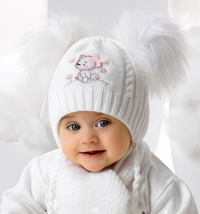 AJS kojenecká zimná čiapka a šál 46-401