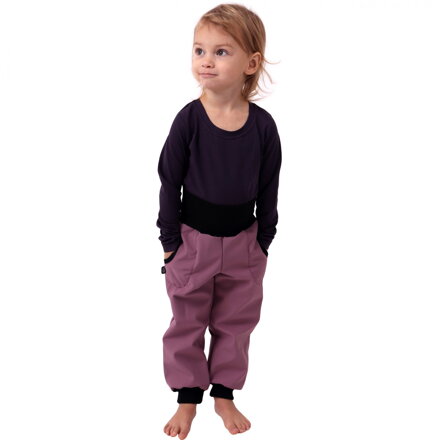 Jožánek detské softshellové nohavice ružové V2
