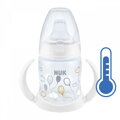 NUK dojčenská fľaša na učenie s kontrolou teploty 150 ml biela