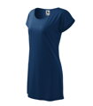 polnočné modré dámske šaty / tričko Love 123 Malfini s krátkym rukávom
