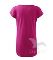 dámske purpurové šaty / tričko s krátkym rukávom Love 123 Adler zo zadu