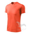 detské neónové oranžové tričko s krátkym rukávom Adler Fantasy 124, na maľovanie, šport