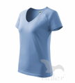 dámske nebesky modré tričko s krátkym rukávom Adler Dream 128 s V výstrihom