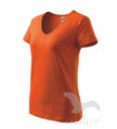 dámske tričko s krátkym rukávom oranžové s V výstrihom Adler dream 128