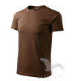 pánske čokoládové tričko s krátkym rukávom a okrúhlym golierom Basic 129