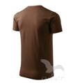 pánske čokoládové tričko Basic 129 zo zadu s krátkym rukávom