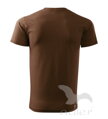 šokoládové tričko s krátkym rukávom pánske Basic 129 zo zadu