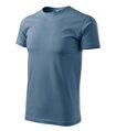 denim pánske tričko Basic 129 Malfini s krátkym rukávom, jednofarebné, bavlnené