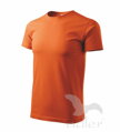 oranžové pánske tričko s krátkym rukávom Basic 129 Adler