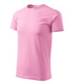 ružové bavlnené pánske tričko s krátkym rukávom Basic 129 Malfini, jednofarebné
