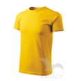 pásnke žlté tričko s krátkym rukávom Basic 129 Adler