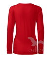 dámske červené tričko SLIM Adler 139 s dlhým rukávom zo zadu