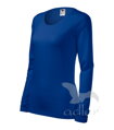 kráľovsky modré dámske obtiahnuté tričko s dlhým rukávom SLIM Adler 139