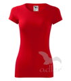 červené dámske tričko s krátkym rukávom Glance Adler 141 jednofarebné, bavlnené, elastické
