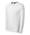 biele pánske tričko s dlhým rukávom Brave 155 Malfini, bavlnené, jednofarebné