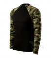pánske čierne bavlnené tričko s dlhým rukávom Camouflage 166 Malfini z boku