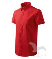 červená pánska košeľa s krátkym rukávom Adler 207