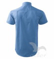 pánska modrá košeľa s krátkym rukávom 207 Adler zo zadu