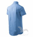pánska modrá košeľa 207 s krátkym rukávom Adler zo zadu