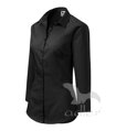 čierna blúzka - košeľa Adler Style 218 s 3/4 rukávom, bavlnená