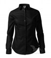 čierna dámska košeľa Style LS 229 Malfini s dlhým rukávom