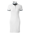 biele dámske šaty s krátkym rukávom a golierom Dress Up 271 Malfni Adler