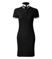 čierne dámske šaty Dress Up 271 Malfini Adler s krátkym rukávom, golierom