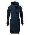 tmavomodré dámske mikinové šaty s patentom, kapucňou Snap 419 Malfini