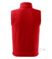 unisex červená vesta 518 Rimeck zo zadu, na zips, jednofarebná