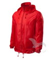 pánska červená vetruodolná bunda Adler Windy 524 s kapucňou
