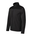 čierna fleece pánska bunda Effect 530 Rimeck Malfini s vreckami na zips