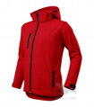 červená detská softshellová bunda z boku Performance 535 Malfini