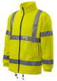 fluorescenčná žltá fleece bunda HV 5V1 Adler na zips, s vreckami, bezpečnostná