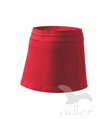 dámska červená sukňa Adler 2v1 604 zo zadu so skrytými nohavicami - kraťasmi