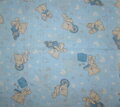 textilná, bavlnená plienka so vzorom New Baby, modrá s macíkmi, farebná