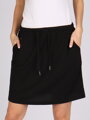 čierna dámska sukňa Zipo Evona s vreckami, nad kolená, jednofarebná