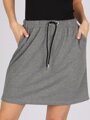sivá dámska sukňa s vreckami Zipo Evona, nad kolená, jednofarebná, s pružným pásom