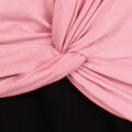 detail dámskeho trička Malaga Evona s krátkym rukávom, ozdobným uzlom