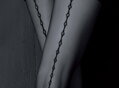 detail čiernych dámskych pančúch - siloniek so vzorom Loreley Knittex
