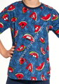 detail chlapčenského pyžama s melónmi 334 Watermelon Cornette, krátkym rukávom, kraťasmi