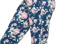 detail dámskych pyžamových nohavíc Cornette 690/29 s vreckami, kvetmi