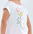 detail dievčenského pyžama 745 Balloons Cornette s krátkym rukávom, balónmi