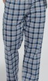 detail pánskych pyžamových nohavíc károvaných s vreckami Cornette 691/41