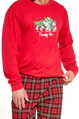 detail červeného vianočného pánskeho pyžama 115 Family Time Cornette