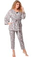 dámske 3 dielne pyžamo Mavet 1199 M-Max, tričko, nohavice a župan
