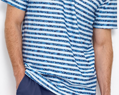 detail pánskeho modrého pyžama Noah 2935 Taro s krátkym rukávom