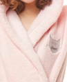 detail ružového dievčenského županu Lota L&L s kapucňou